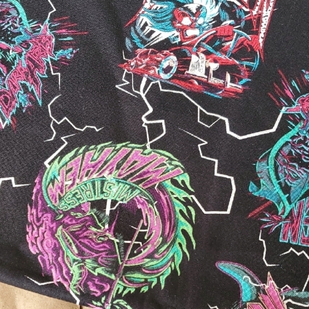 Disney Villians URSULA FABRIC 46 X 44 RARE with Neon Colors - Picture 2 of 7